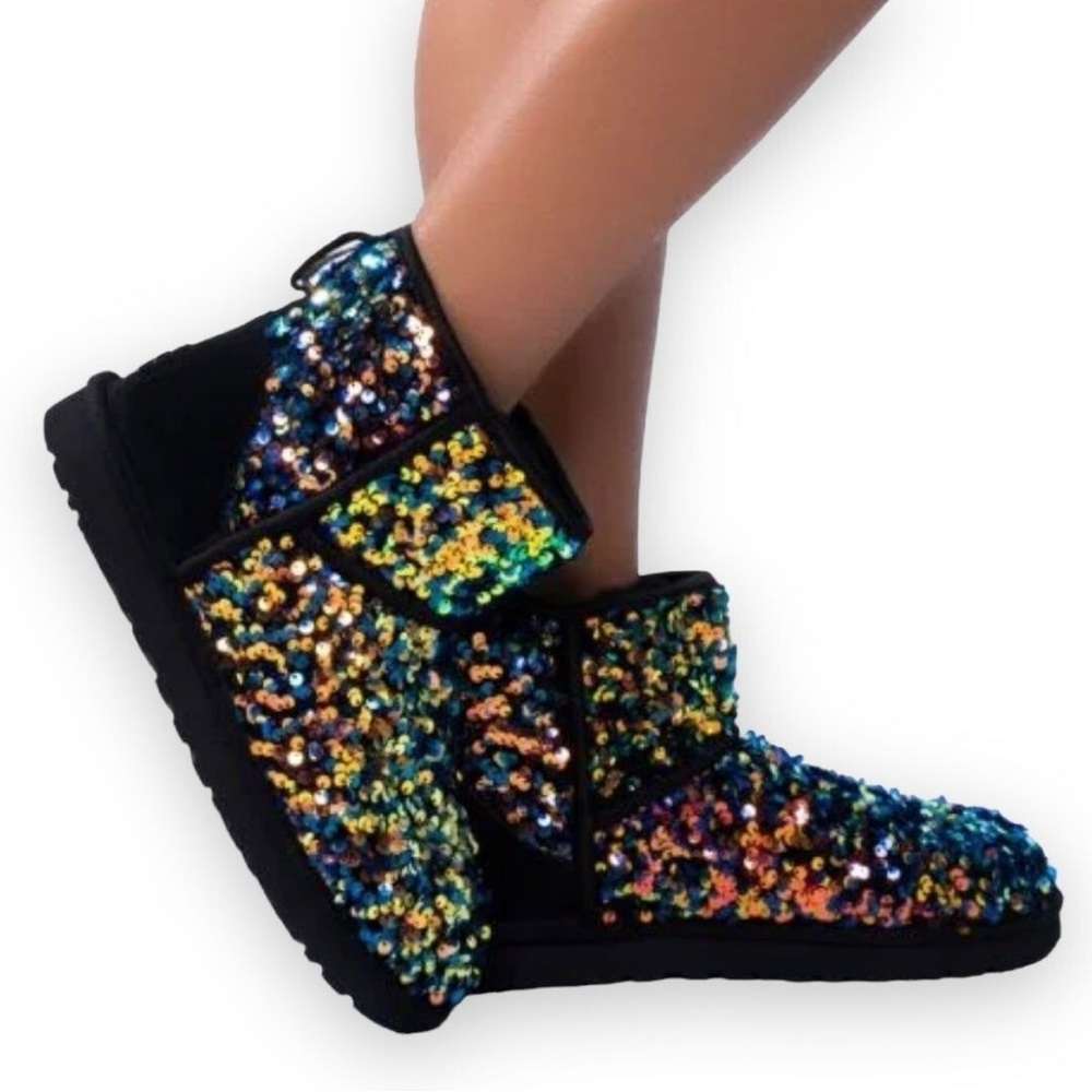 UGG Multicolor Mini Stellar Sequin Boots